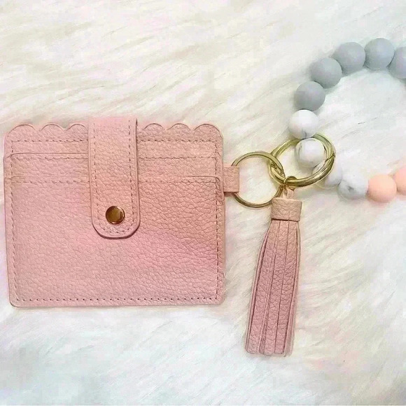 Wristlet Card Wallet Bracelet in Pink - Picture 4 of 6